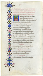 манускрипт Марциала 1465 года стр.196  Щёлкните, чтобы увеличить