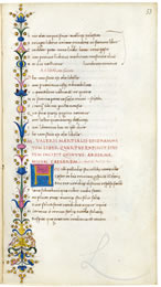 манускрипт Марциала 1465 года стр.53  Щёлкните, чтобы увеличить